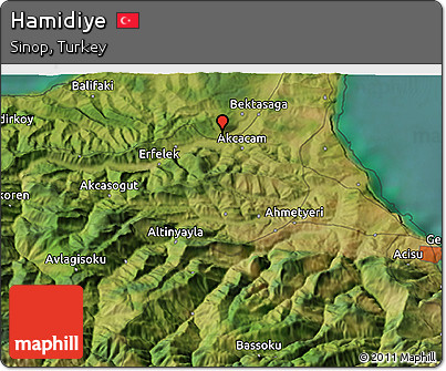 Satellite 3D Map of Hamidiye