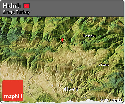 Satellite 3D Map of Hıdırlı