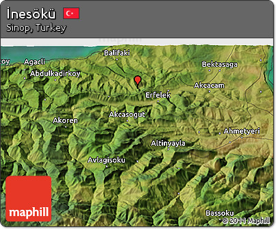 Satellite 3D Map of İnesökü