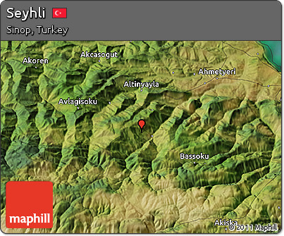 Satellite 3D Map of Seyhli