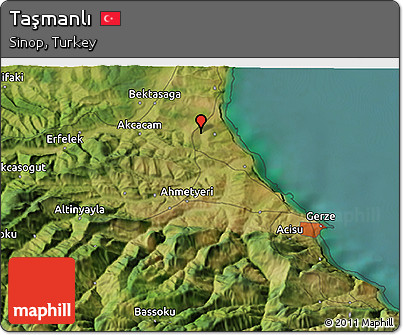 Satellite 3D Map of Taşmanlı