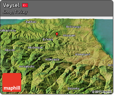 Satellite 3D Map of Veysel