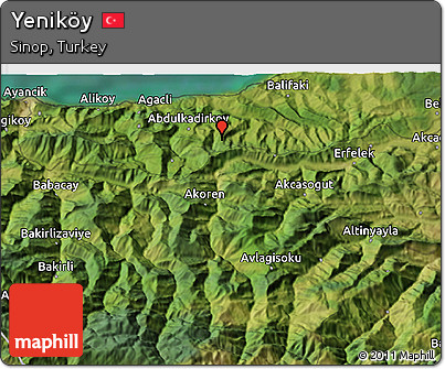 Satellite 3D Map of Yeniköy