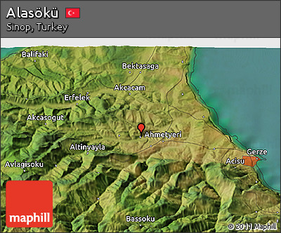 Satellite 3D Map of Alasökü