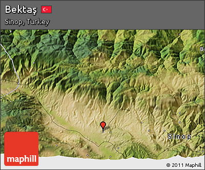 Satellite 3D Map of Bektaş