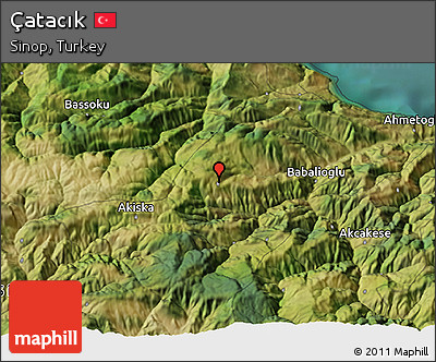 Satellite 3D Map of Çatacık