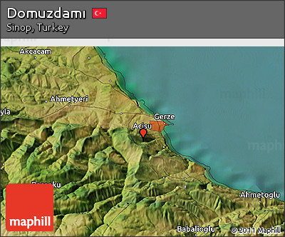 Satellite 3D Map of Domuzdamı