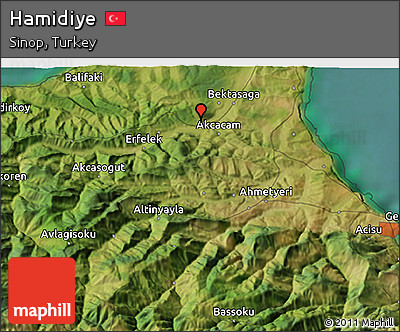 Satellite 3D Map of Hamidiye