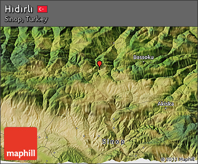 Satellite 3D Map of Hıdırlı