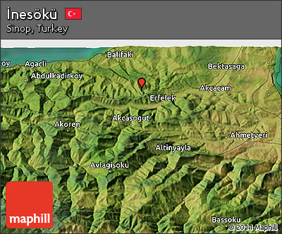 Satellite 3D Map of İnesökü