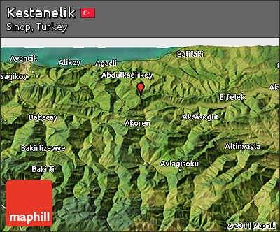Satellite 3D Map of Kestanelik
