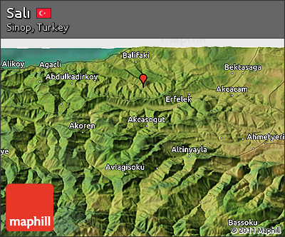 Satellite 3D Map of Salı