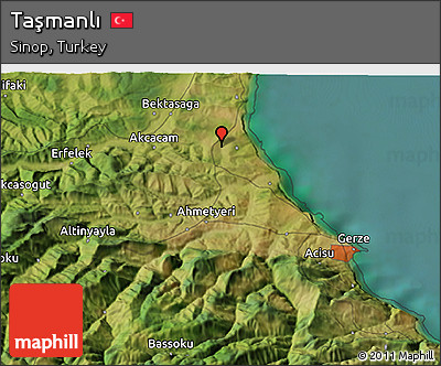 Satellite 3D Map of Taşmanlı