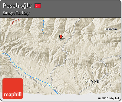 Shaded Relief 3D Map of Paşalıoğlu