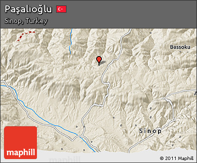 Shaded Relief 3D Map of Paşalıoğlu