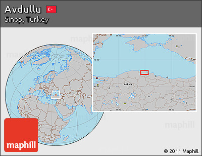 Gray Location Map of Avdullu