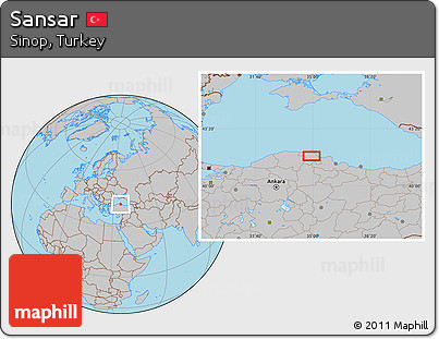 Gray Location Map of Sansar