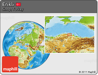 Physical Location Map of Erikli