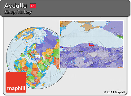 Political Location Map of Avdullu
