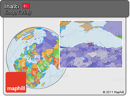 Political Location Map of İnaltı