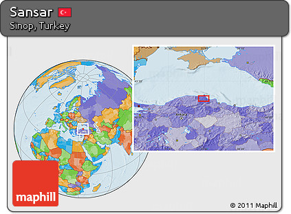 Political Location Map of Sansar