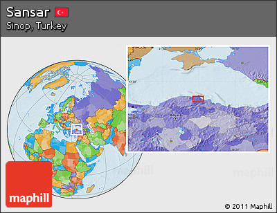 Political Location Map of Sansar