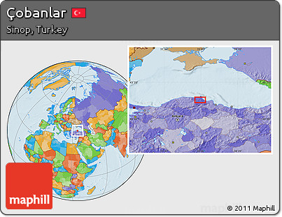 Political Location Map of Çobanlar