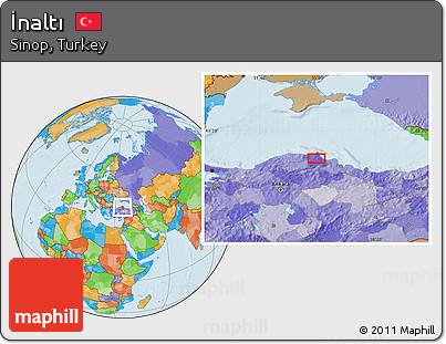 Political Location Map of İnaltı