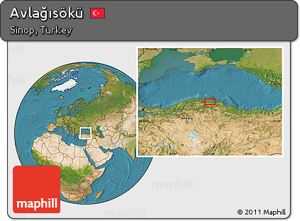 Satellite Location Map of Avlağısökü