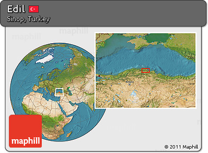 Satellite Location Map of Edil