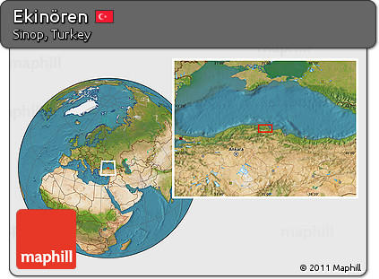 Satellite Location Map of Ekinören