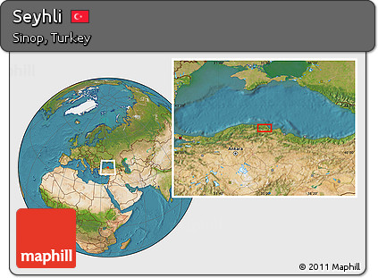 Satellite Location Map of Seyhli