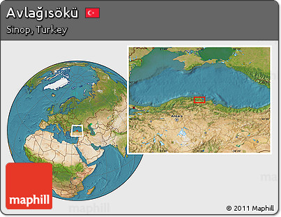 Satellite Location Map of Avlağısökü