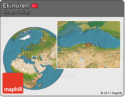 Satellite Location Map of Ekinören