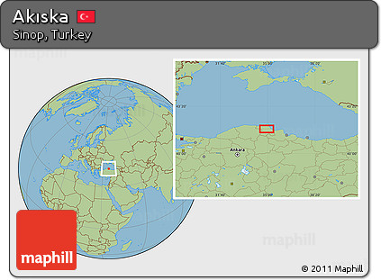 Savanna Style Location Map of Akıska
