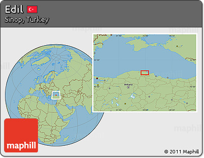 Savanna Style Location Map of Edil