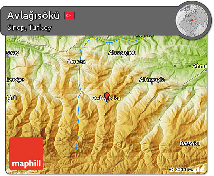 Physical Map of Avlağısökü