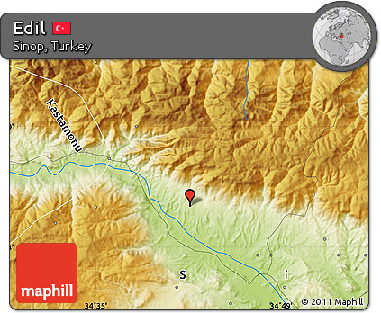 Physical Map of Edil