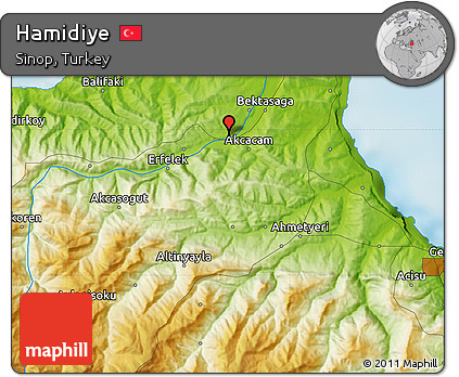 Physical Map of Hamidiye