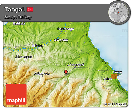 Physical Map of Tangal