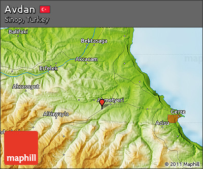Physical Map of Avdan