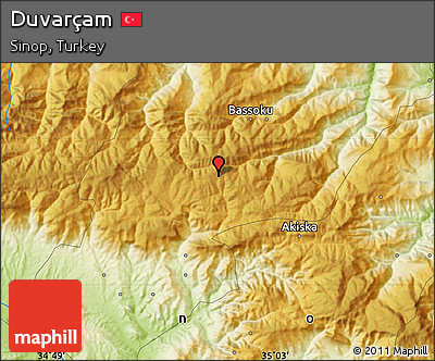 Physical Map of Duvarçam