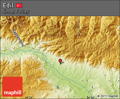 Physical Map of Edil