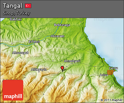 Physical Map of Tangal