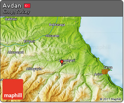 Physical Map of Avdan