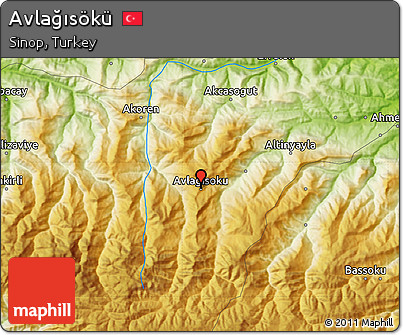 Physical Map of Avlağısökü