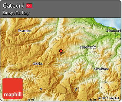 Physical Map of Çatacık