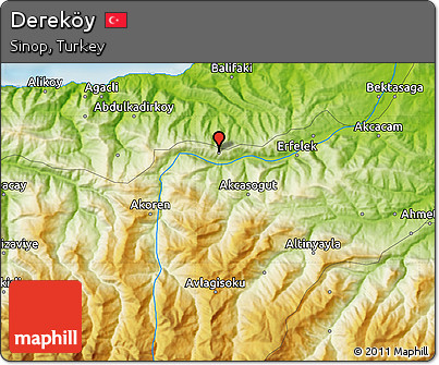Physical Map of Dereköy
