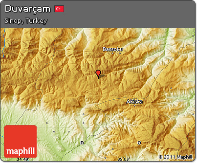 Physical Map of Duvarçam