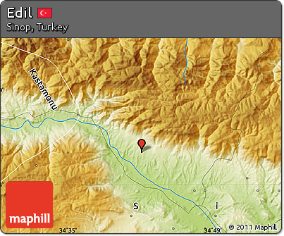 Physical Map of Edil